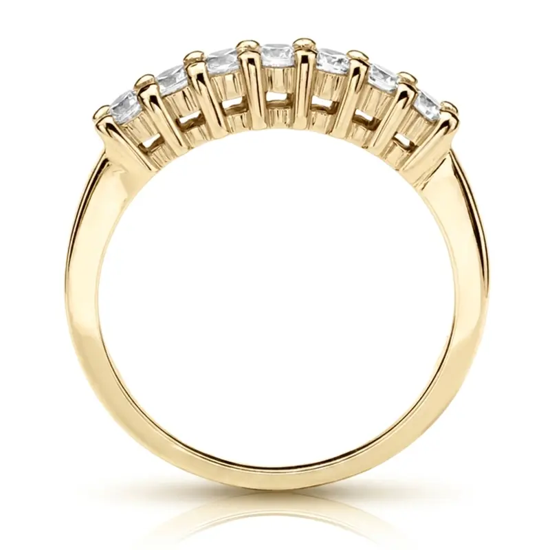 14K white gold 0.35 ct. 7-Stone Diamond Bridal Ring - alternate view 7
