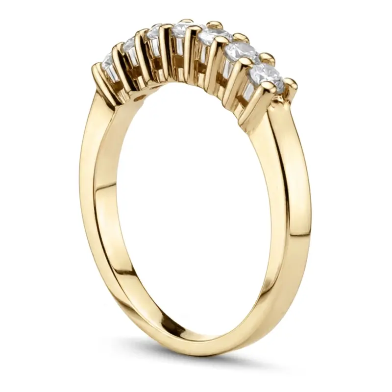 14K white gold 0.35 ct. 7-Stone Diamond Bridal Ring - alternate view 5