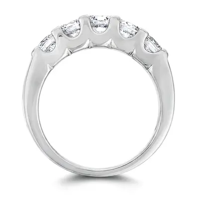 14K white gold 5 Stone U Prong Diamond Band ( 0.25 ct. tw.) - alternate view 4 thumbnail