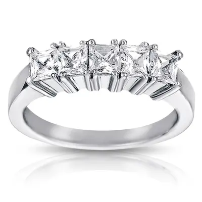 Five Stone Princess Cut Diamond Wedding Band (1 ct. tw.)