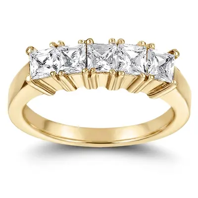 Five Stone Princess Cut Diamond Wedding Band (1 ct. tw.) alternate view