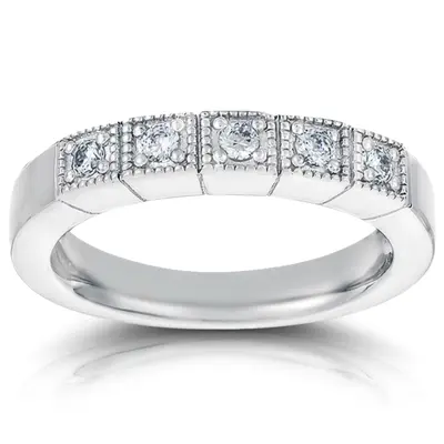 Antique Five Stone Milgrain Diamond Wedding Band (3/4 ct. tw.) - view 1 of 4