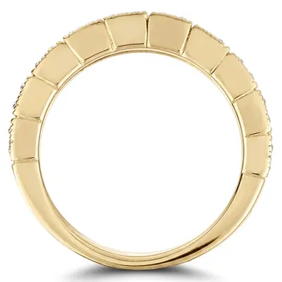 14K white gold Antique Five Stone Milgrain Diamond Wedding Band (3/4 ct. tw.) - alternate view 3 thumbnail