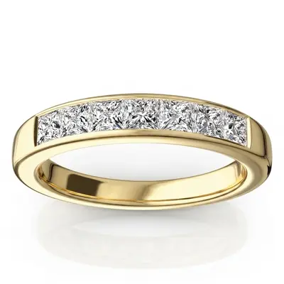 7 Stone Princess Cut Channel Diamond Anniversary Band (3/4 ct. tw.) alternate view