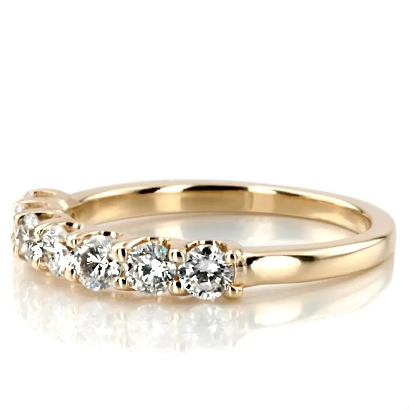 14K white gold New Classic 7-Stone U-Prong Woman Ring (3/4 ct. tw.) - alternate view 3