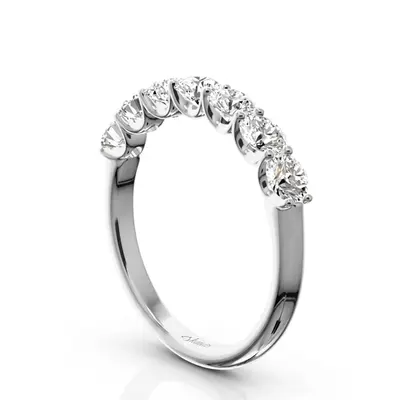 14K white gold New Classic 7-Stone U-Prong Woman Ring (3/4 ct. tw.) - alternate view 4 thumbnail
