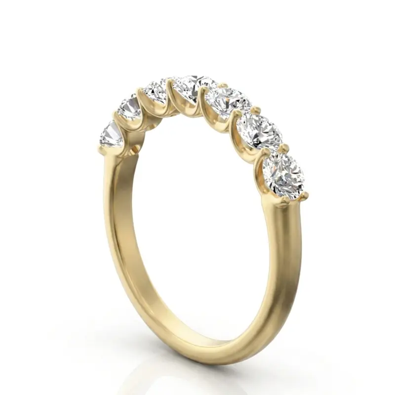14K white gold New Classic 7-Stone U-Prong Woman Ring (3/4 ct. tw.) - alternate view 5