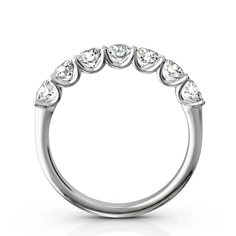 14K white gold New Classic 7-Stone U-Prong Woman Ring (3/4 ct. tw.) - alternate view 6