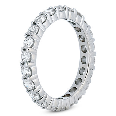 1.68 ct. Round Cut Prong Set Diamond Eternity Wedding Band 2 thumbnail 2