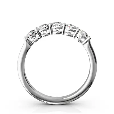 14K white gold Shared Prong Classic Five Stone Anniversary Ring (3/4 ct. tw) - alternate view 6 thumbnail
