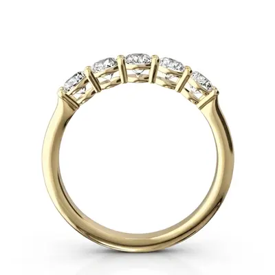 14K white gold Shared Prong Classic Five Stone Anniversary Ring (3/4 ct. tw) - alternate view 5 thumbnail