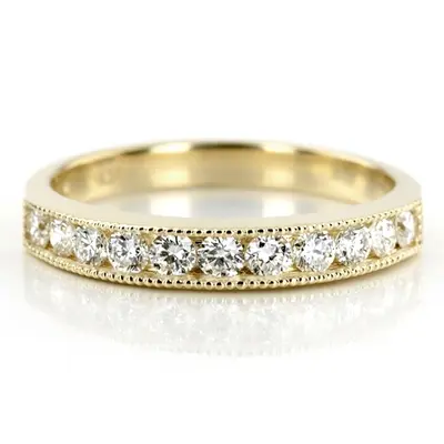 Crafted Milgrain Channel Diamond Wedding Band (1 ct. tw.) alternate view