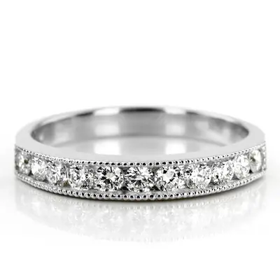 Crafted Milgrain Channel Diamond Wedding Band (1 ct. tw.)