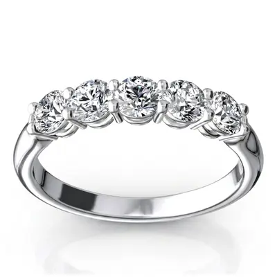 Shared Prong Classic Five Stone Anniversary Ring (3/4 ct. tw) alternate view
