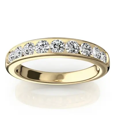 Brilliant Round 9 Stone Channel Set Diamond Anniversary Ring (3/4 ct. tw.) alternate view