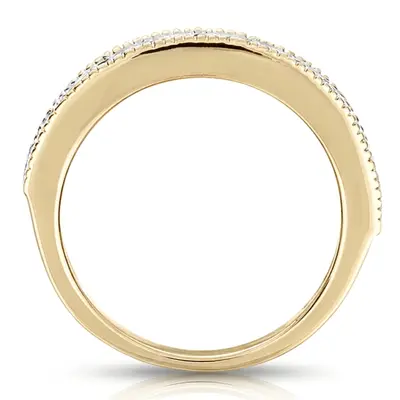 14K white gold Crafted Milgrain Channel Diamond Wedding Band (1 ct. tw.) - alternate view 3 thumbnail