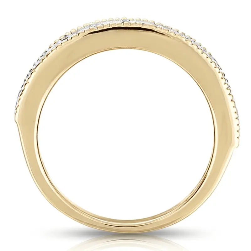 14K white gold Crafted Milgrain Channel Diamond Wedding Band (1 ct. tw.) - alternate view 3
