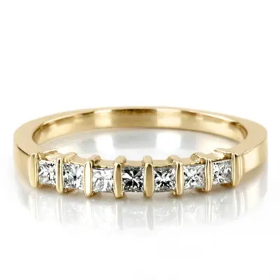 Princess Cut Diamond Seven Stone Bar Set Band (1/3 ct. tw.) alternate view