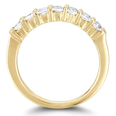 14K white gold Princess Cut Diamond Seven Stone Bar Set Band (1/3 ct. tw.) - alternate view 3 thumbnail