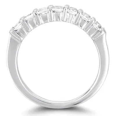 14K white gold Princess Cut Diamond Seven Stone Bar Set Band (1/3 ct. tw.) - alternate view 4 thumbnail