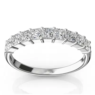 Closed Basket Setting 9-Stone Princess Cut Anniversary Ring (3/4 ct. tw.)