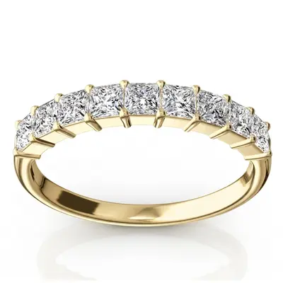 Closed Basket Setting 9-Stone Princess Cut Anniversary Ring (3/4 ct. tw.) alternate view