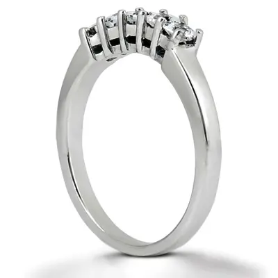 14K white gold 5-Stone Diamond Matching Band (1.00 ct. tw.) - alternate view 3 thumbnail