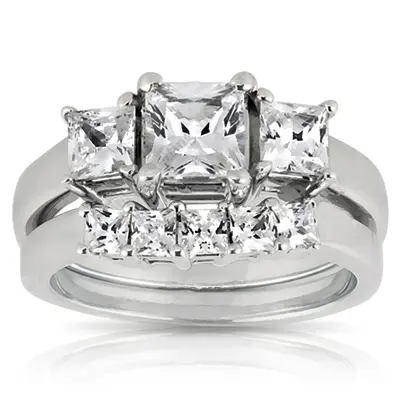 14K white gold 5-Stone Diamond Matching Band (1.00 ct. tw.) - alternate view 4 thumbnail
