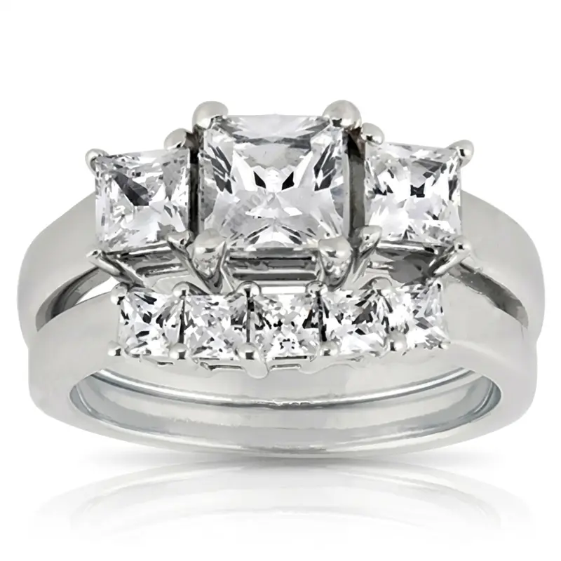 14K white gold 5-Stone Diamond Matching Band (1.00 ct. tw.) - alternate view 4