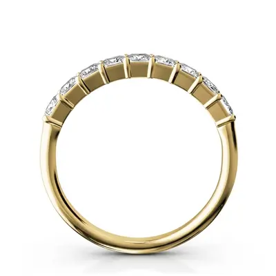 14K white gold Closed Basket Setting 9-Stone Princess Cut Anniversary Ring (3/4 ct. tw.) - alternate view 5 thumbnail