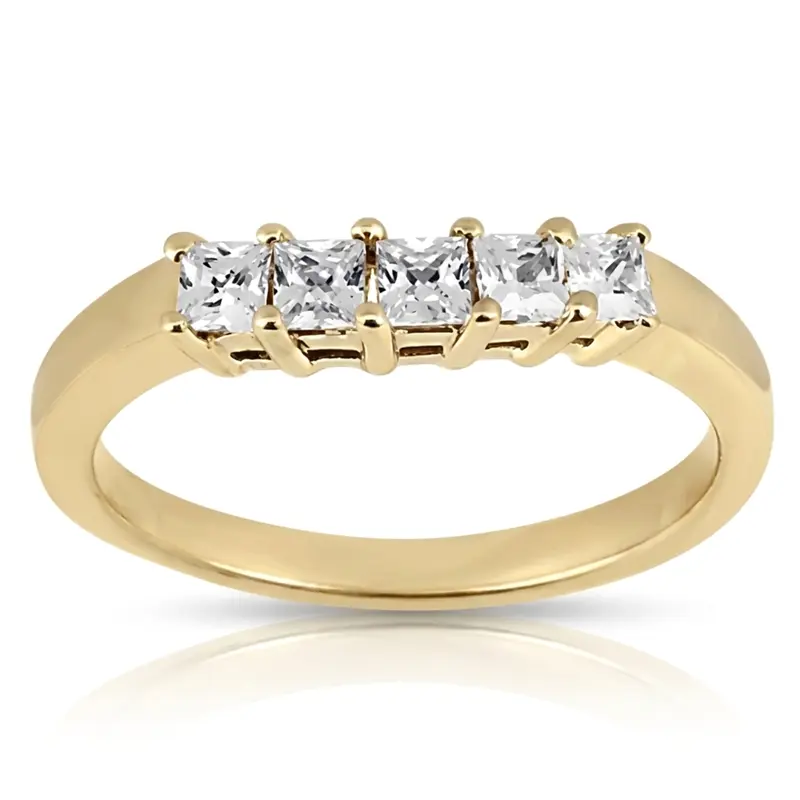14K white gold 5-Stone Diamond Matching Band (1.00 ct. tw.) - alternate view 2