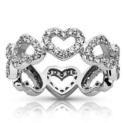 Heart Design Eternity Wedding Band (1.44ct) 3 - view 1 of 4