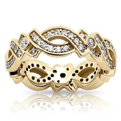 Elegant Bead Set Eternity Wedding Band (0.66 ct. tw.) alternate view