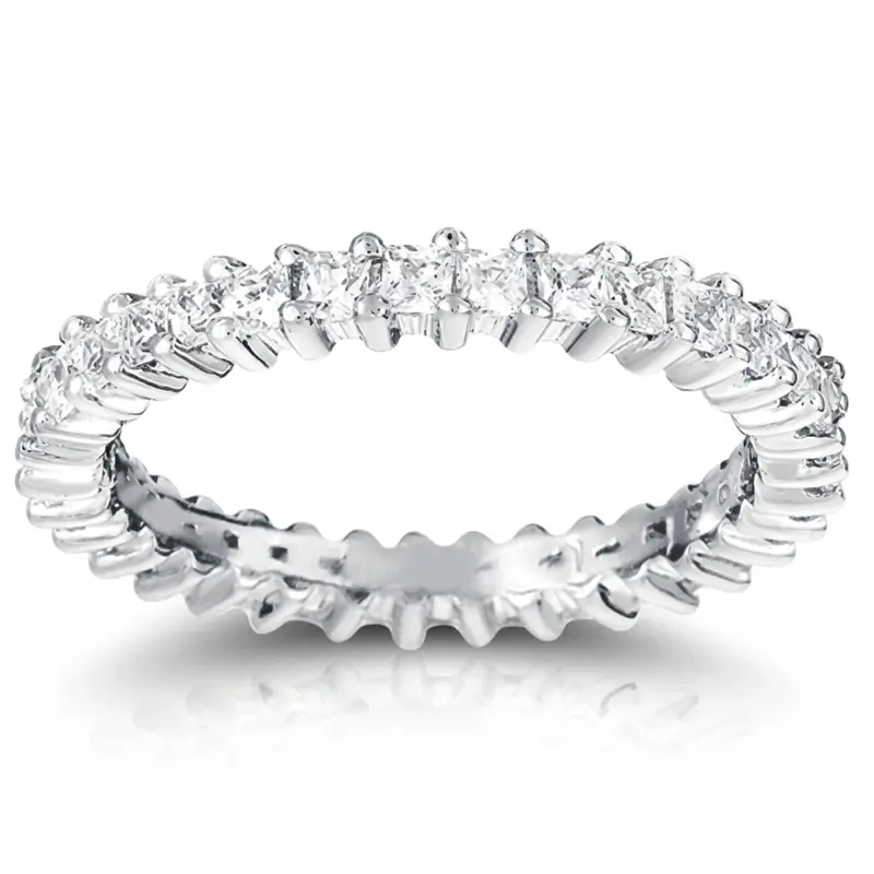 14K white gold 0.78 ct. tw. Diamond Eternity Wedding Band - main view