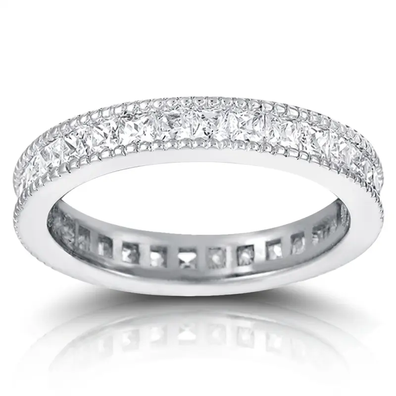 14K white gold 1.40 ct. Diamond Eternity Wedding Band 9 - main view