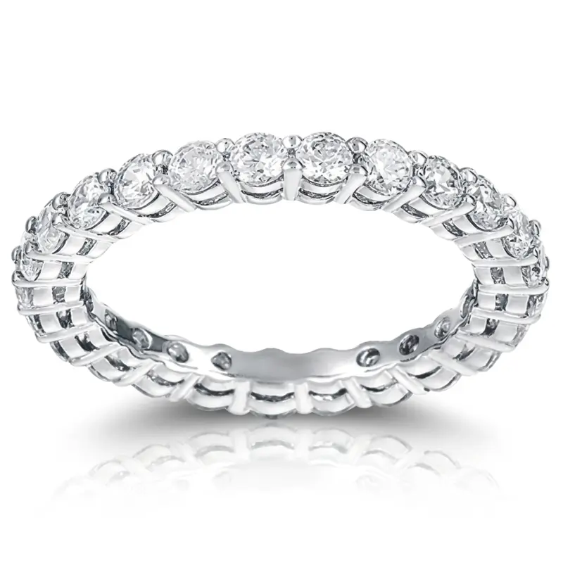 14K white gold 1.25 ct. Diamond Eternity Wedding Band 4 - main view