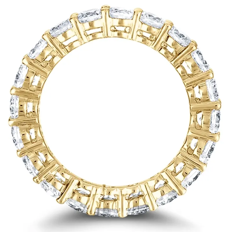 14K white gold Classic Common Prong Basket setting Diamond Eternity Band (0.87 ct. tw.) - alternate view 3
