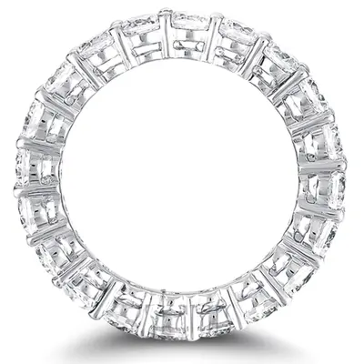 14K white gold Classic Common Prong Basket setting Diamond Eternity Band (0.87 ct. tw.) - alternate view 4 thumbnail