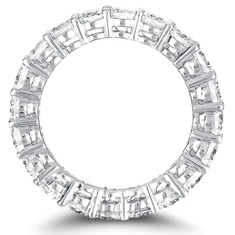14K white gold Classic Common Prong Basket setting Diamond Eternity Band (0.87 ct. tw.) - alternate view 4