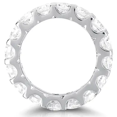 14K white gold Contemporary Common Prong Low Set Diamond Eternity Wedding Band ( 1.16 ct. tw.) - alternate view 3 thumbnail
