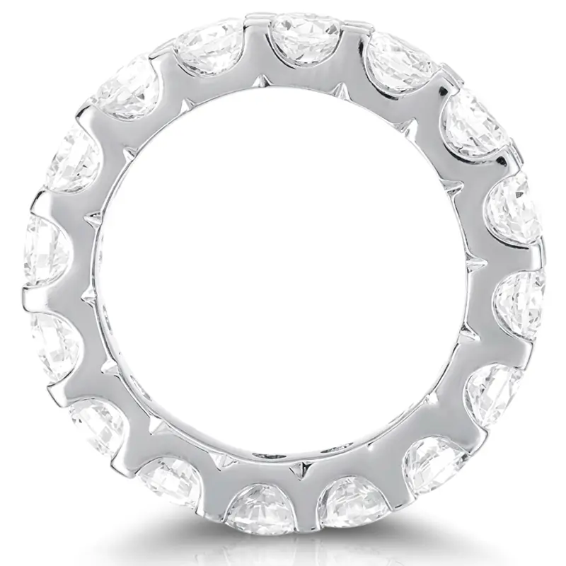 14K white gold Contemporary Common Prong Low Set Diamond Eternity Wedding Band ( 1.16 ct. tw.) - alternate view 3