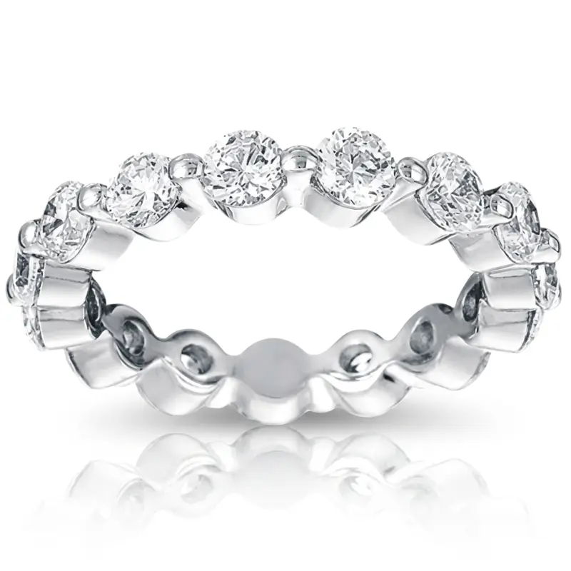 14K white gold 2.10 ct. Diamond Eternity Wedding Band 8 - main view