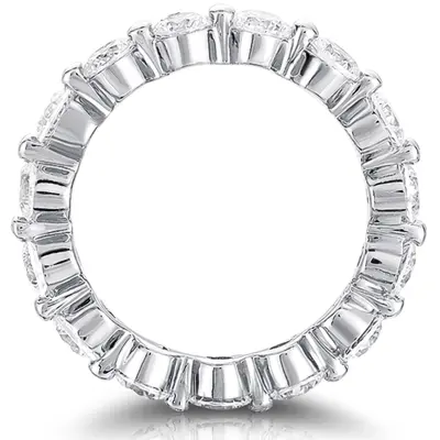 14K white gold Single Shared Prong Round Cut Diamond Eternity Wedding Band (1.26 ct. tw.) - alternate view 3 thumbnail