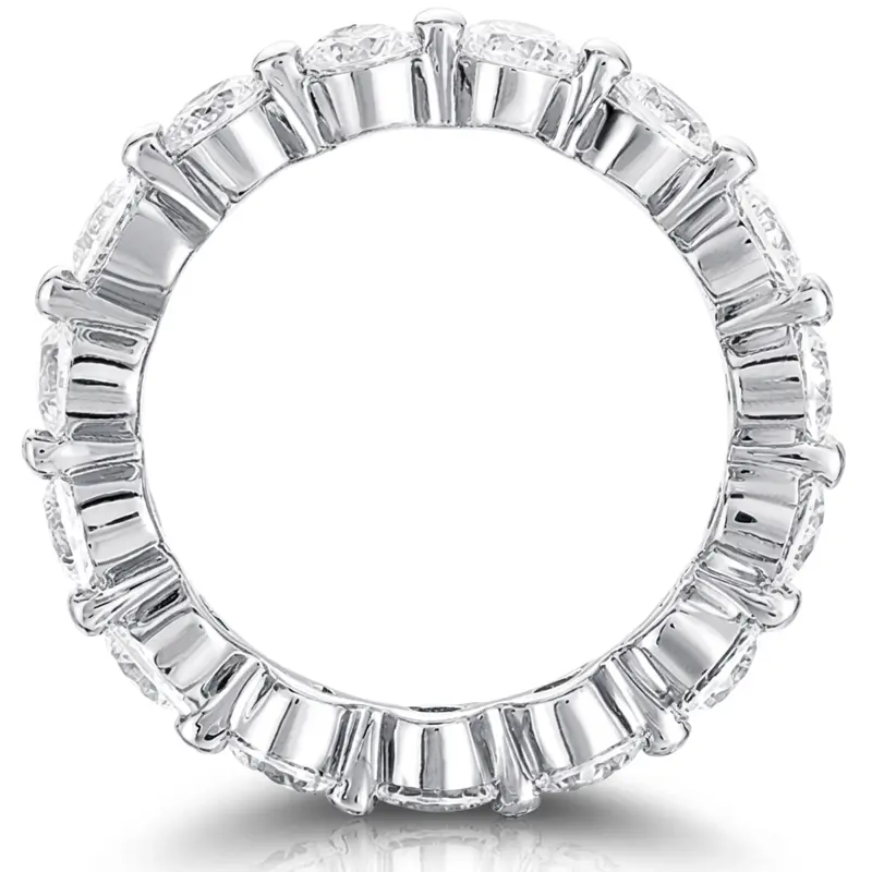 14K white gold Single Shared Prong Round Cut Diamond Eternity Wedding Band (1.26 ct. tw.) - alternate view 3