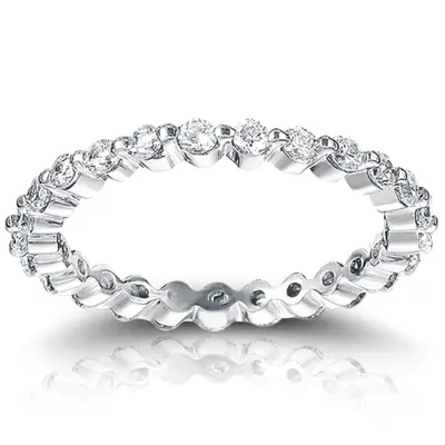 0.69 ct. Round Cut Diamond Eternity Wedding Band - view 1 of 4