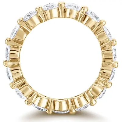 14K white gold Single Shared Prong Round Cut Diamond Eternity Wedding Band (1.26 ct. tw.) - alternate view 4 thumbnail