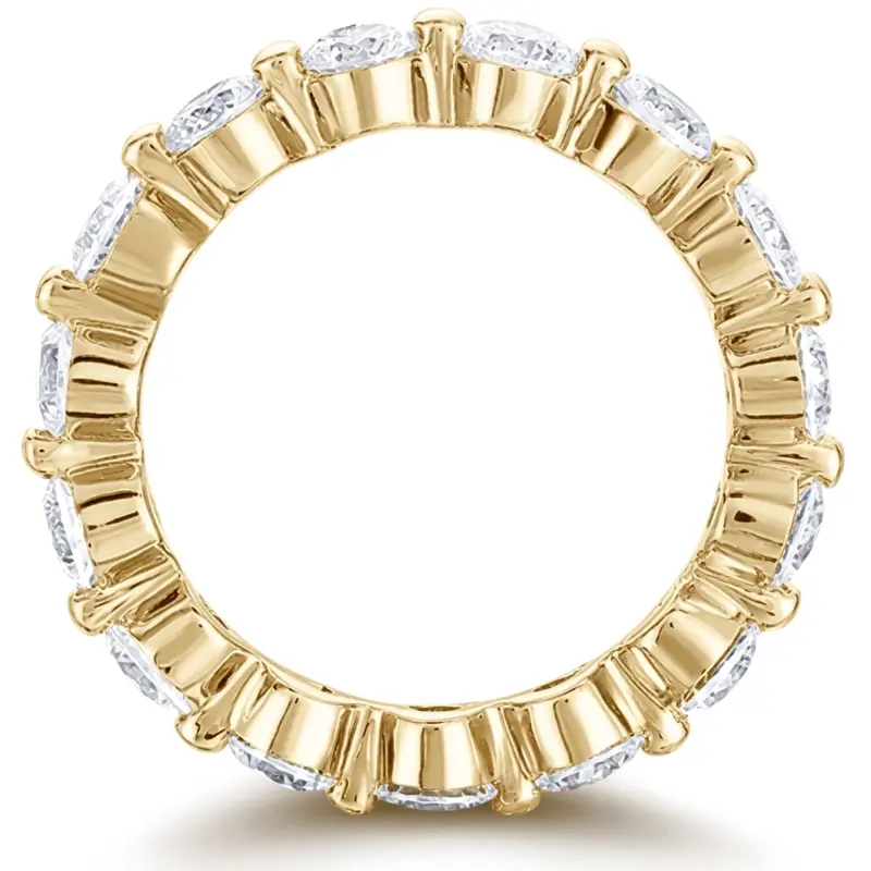 14K white gold Single Shared Prong Round Cut Diamond Eternity Wedding Band (1.26 ct. tw.) - alternate view 4