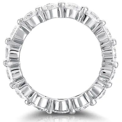 14K white gold 0.69 ct. Round Cut Diamond Eternity Wedding Band - alternate view 3 thumbnail