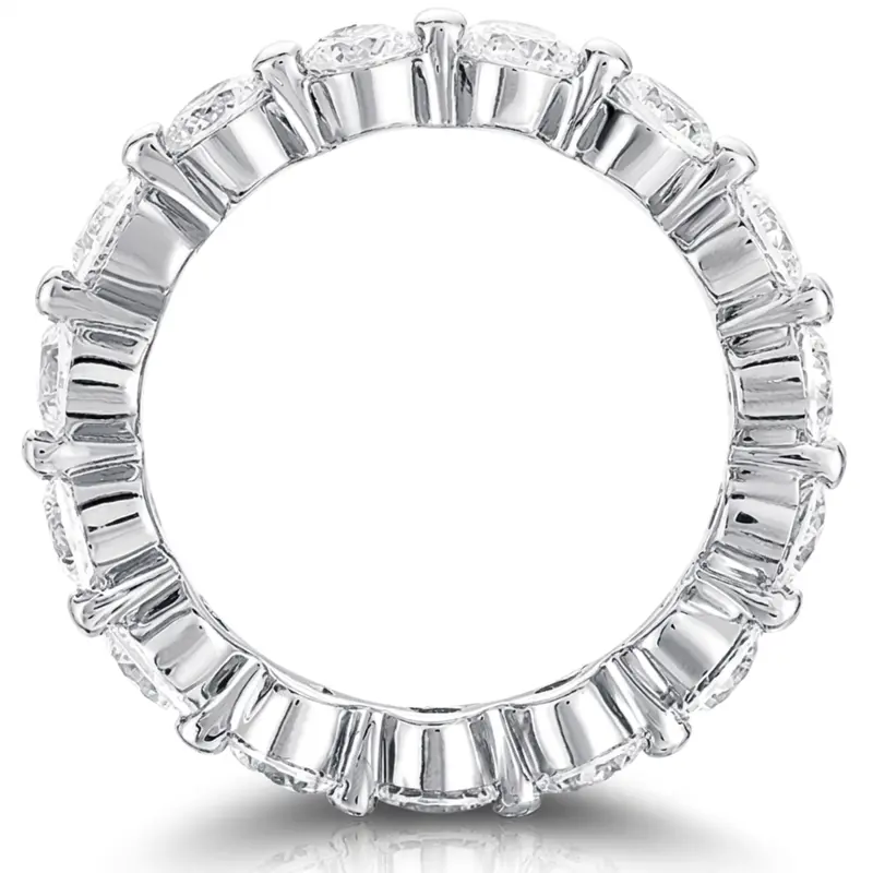 14K white gold 0.69 ct. Round Cut Diamond Eternity Wedding Band - alternate view 3
