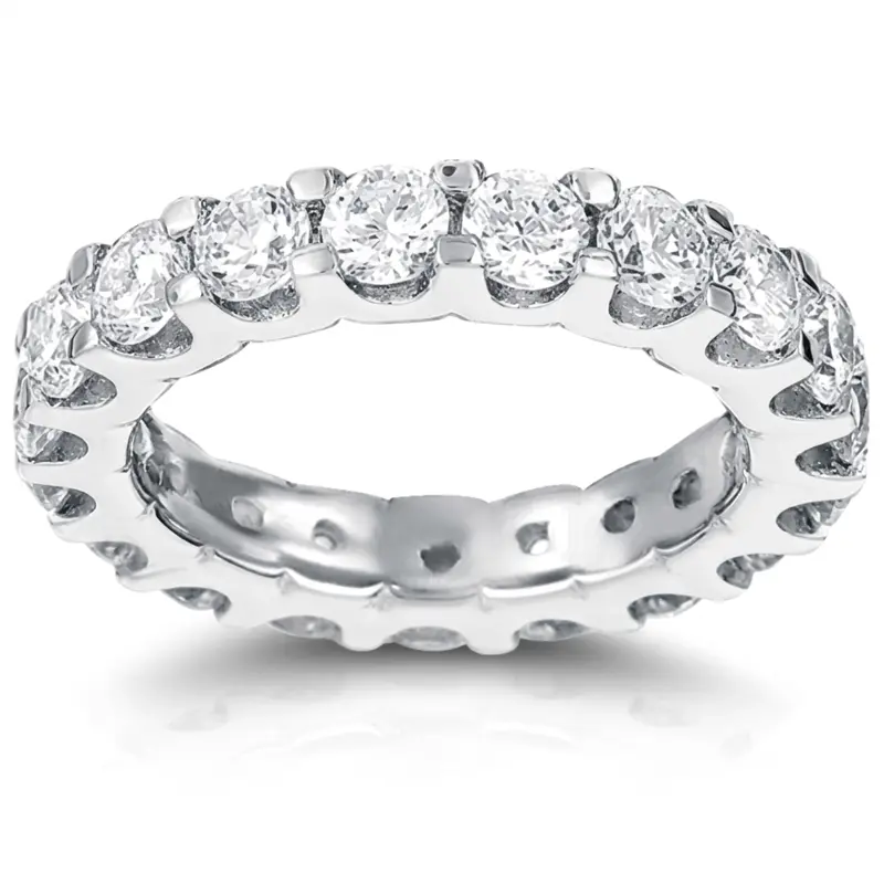 14K white gold 2.55 ct. Diamond Eternity Wedding Band 6 - main view